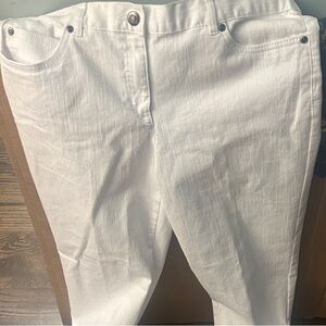 Ruby Rd. Cream Straight Leg Women's Jeans